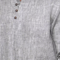 LEO Handloom Linen Gray Shirt for Men