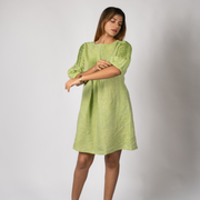 MIA Green Handloom Linen Dress