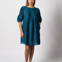 MIA Teal Blue handloom Linen Dress