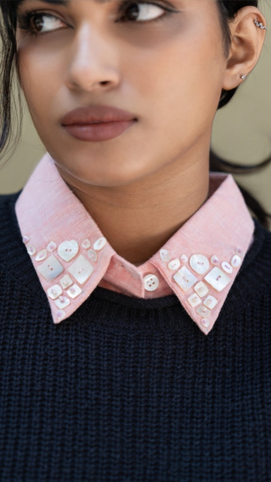 Pink Collar Dickie