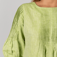 MIA Green Handloom Linen Dress